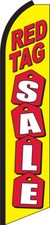 Red Tag Sale Swooper Flag Feather Super Bow Banner