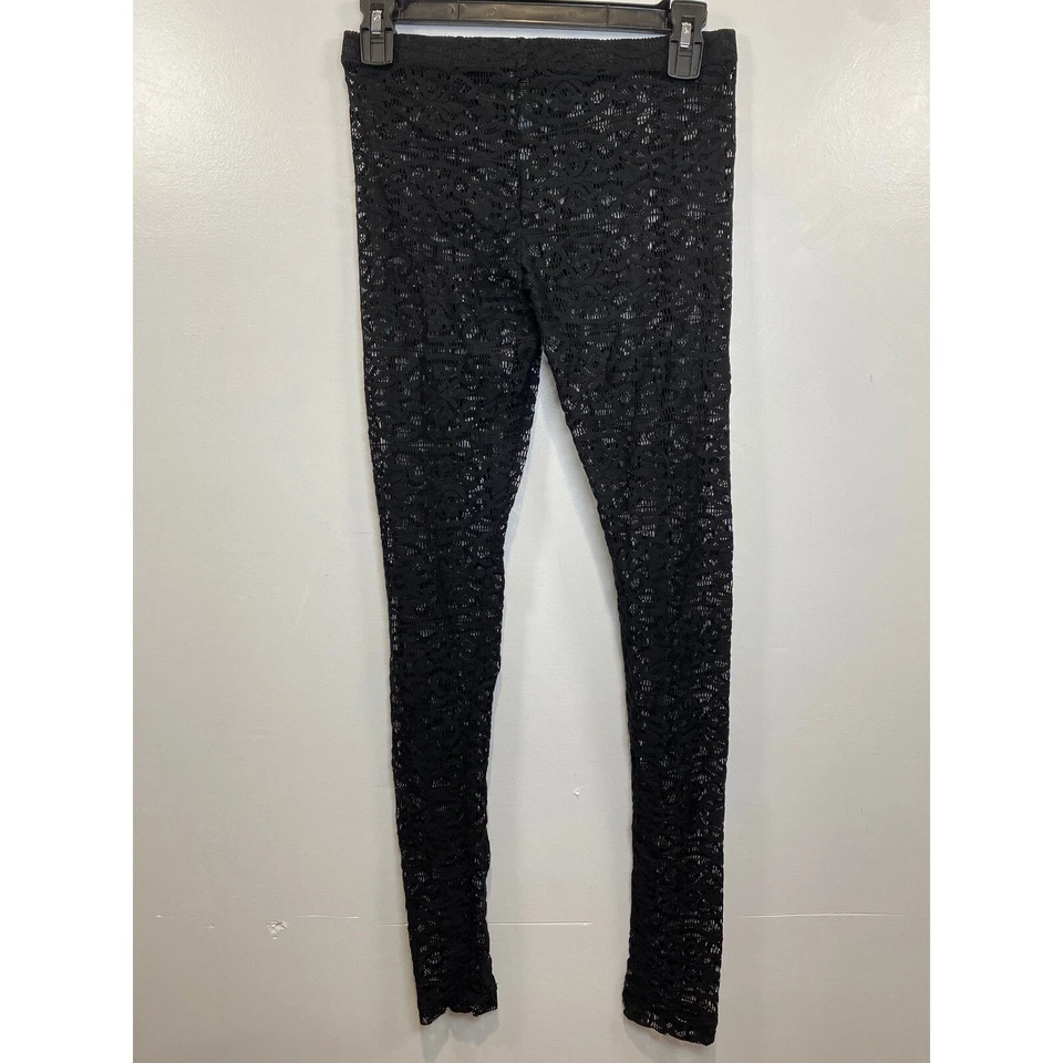XXI Leggings de Encaje Negros Ver a Través Sexy Para Mujer M/M Medianos Foto 2 de 3
