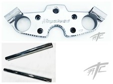 CHROME ENGRAVED LOWERING TRIPLE TREE HANDLE BARS 2022-2024 GEN 3 SUZUKI HAYABUSA