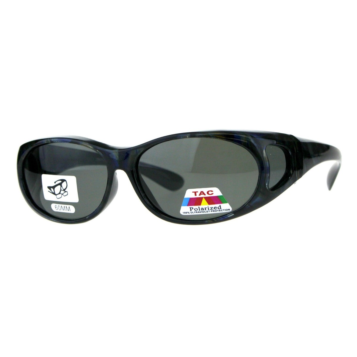 Polarized Oval Sunglasses with Plastic Frame for Women Amazon.com: Polarized Lens Fit Over Glasses Sunglasses  main image 2
