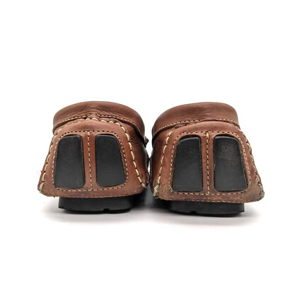 Clarks England Brown Leather Slip On Driving Moc Loafers  display picture 3