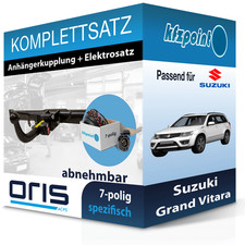 Für Suzuki Grand Vitara 05- ORIS Anhängerkupplung abnehmbar + 7polig E-Satz neu