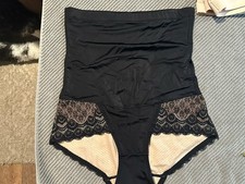 Vintage High Waist Panty Girdle Like Lace Accented 2XL With Flaw