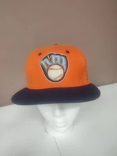 New Market Little League Small Baseball Cap Hat Zephyr Orange Blue 
