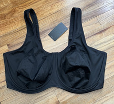 SYROKAN Women's Max Control Underwire Sports Bra High Impact Black 46F NWT