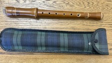 Vintage Johannes Adler Wooden Recorder 32cm Long with original case