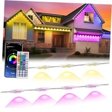 200Ft Permanent Outdoor Lights for House, RGB Halloween House Light 200FT