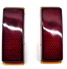 1941 Ford Tail Light Lens Matched Pair Stimsonite Duolamp 11a Glass