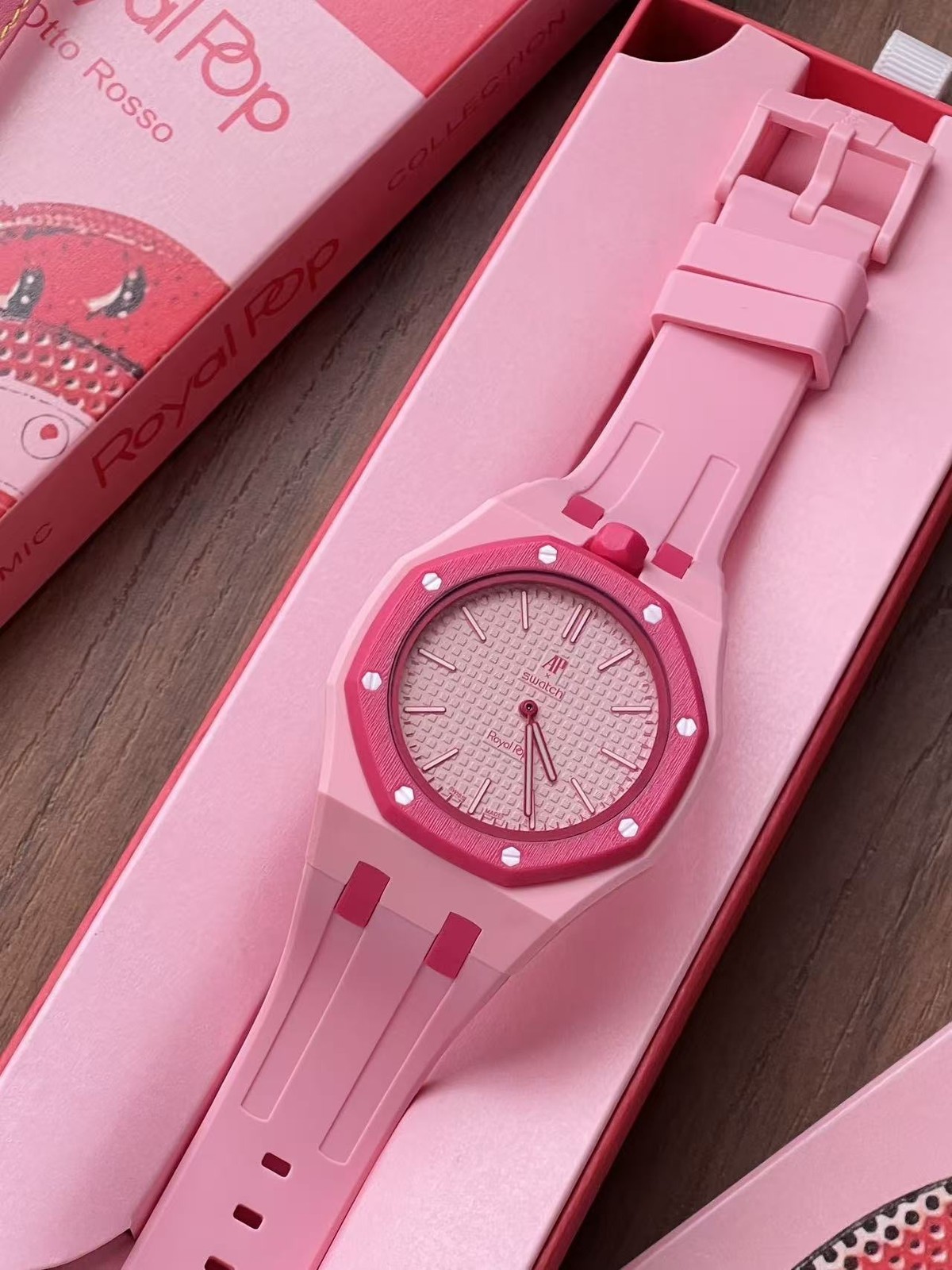 Swatch x Audemars Piguet Royal Pop Rosso Pink Bioceramic Watch