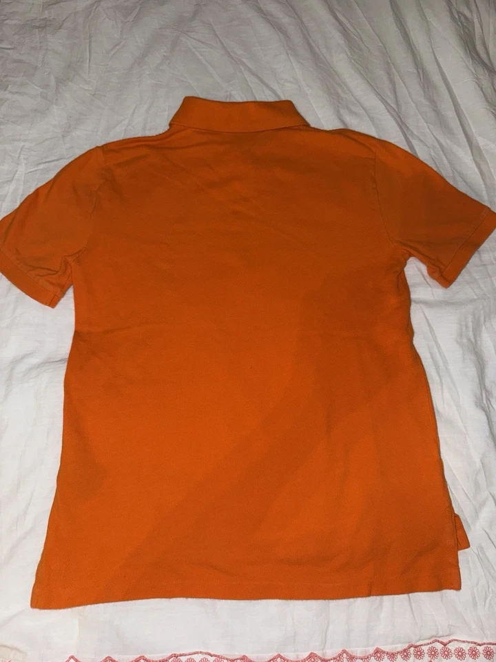 Ralph Lauren Orange 100% Cotton Polo T-Shirt Size Kids L 10-12 - Image 3 of 3