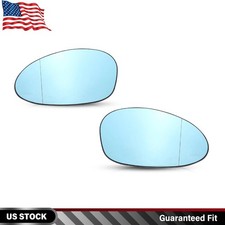 Pair Blue Heated Side Door Wing Mirror Glass For Bmw E82 E88 E90 E91 E92 E46 Z4