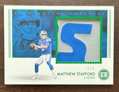 2018 Encased Substantial Swatches Patch Matthew Stafford Player Worn   5/5