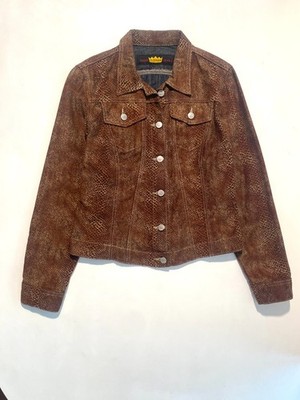 Todd Oldham jean jacket Python print sz M