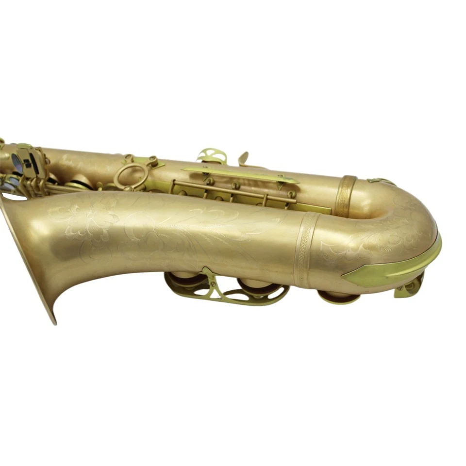 Saxofón tenor Eastern Music Pro Use Alemania cobre sin laca con estuche de vuelo Foto 3 de 4