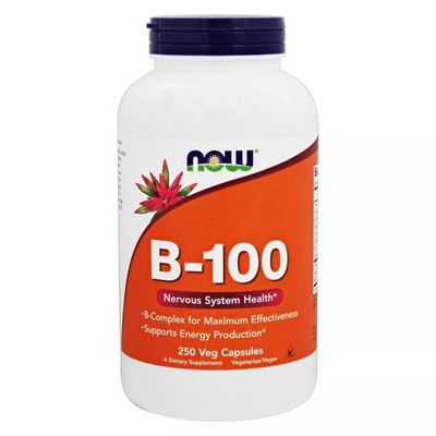 NOW Foods Vitamin B-100,Energy Production,Nervous System Health,250VegCaps
