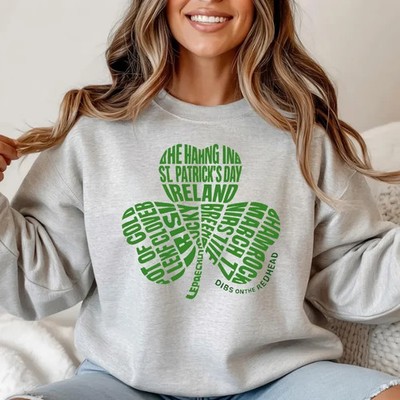 Dibs On The Redhead St Patrick's Day Crewneck Sweatshirt Funny Irish Gift