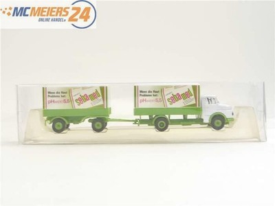 E194 Vierke H0 Modellauto LKW Pritsche mit Anhänger MB ''Sebamed'' 1:87