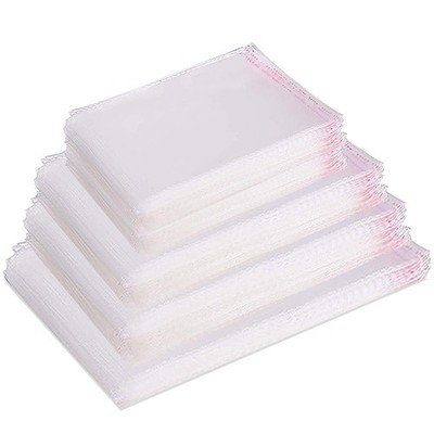 900 Pcs Clear Plastic Bags, 4 Mixed Sizes Resealable Cello Bags Recloseable C...