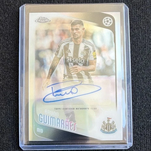 2025-26 Topps Chrome UEFA Bruno Guimarães Newcastle United Auto CA-BG
