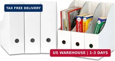 Simple Houseware 6-Pack Magazine File Holder Box, Foldable Cardboard Organizer,