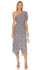 ASTR THE LABEL M Dress Santorini One Shoulder Midi Floral Puff Feminine Romantic