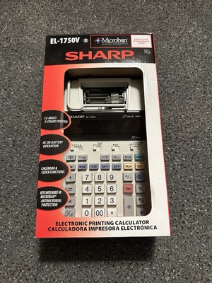 Sharp EL1750V Printing Calculator Brand New In Box Opened To Show Contents