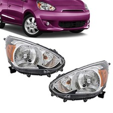 Halogen Lamps Pair For 2014-2020 19 18 17 Mitsubishi Mirage Hatchback Headlight Halogen Lamps Pair For 2014-2020 19 18 17 Mitsubishi Mirage Hatchback Headlight
