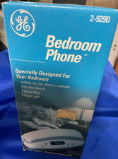 GE General Electric Bedroom Phone Handset Corded Telephone Alarm Cock 2-9290C