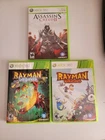 Xbox 360 3 Games Lot (Rayman, Assassin's Creed)