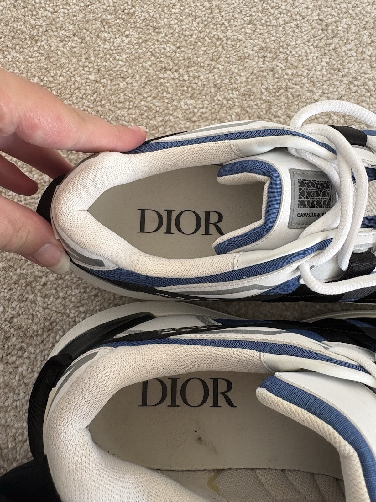 Dior B24 White And Blue Trainers Size EU39 image 10