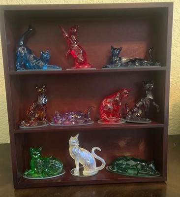 10 Rarest Gem Felines of the World Collection by Hamilton Collection w/ Display