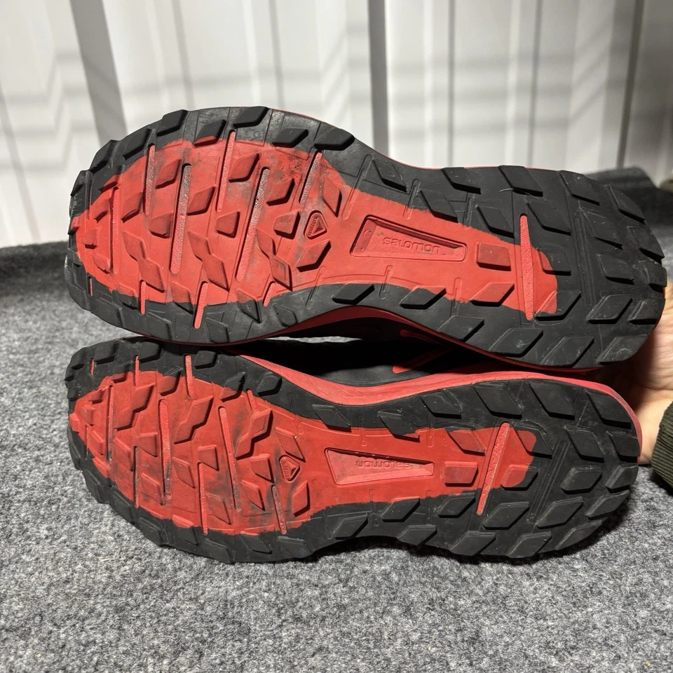 Zapatillas deportivas Salomon Sense Ride 4 para hombre 8 negras rojas Trail Running* Foto 3 de 4