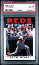 1986 TOPPS #1 PETE ROSE PSA 6