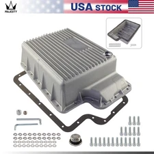 Heavy Duty 5R110 Transmission Deep Pan For Ford 6.0/6.4L F250/F350 03-10 Silver