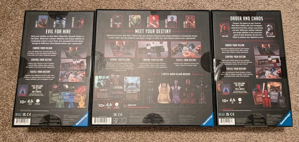 3 Star Wars Villainous: Power Dark Side Scum & Villainy Revenge Last Board Game - Image 2 of 4