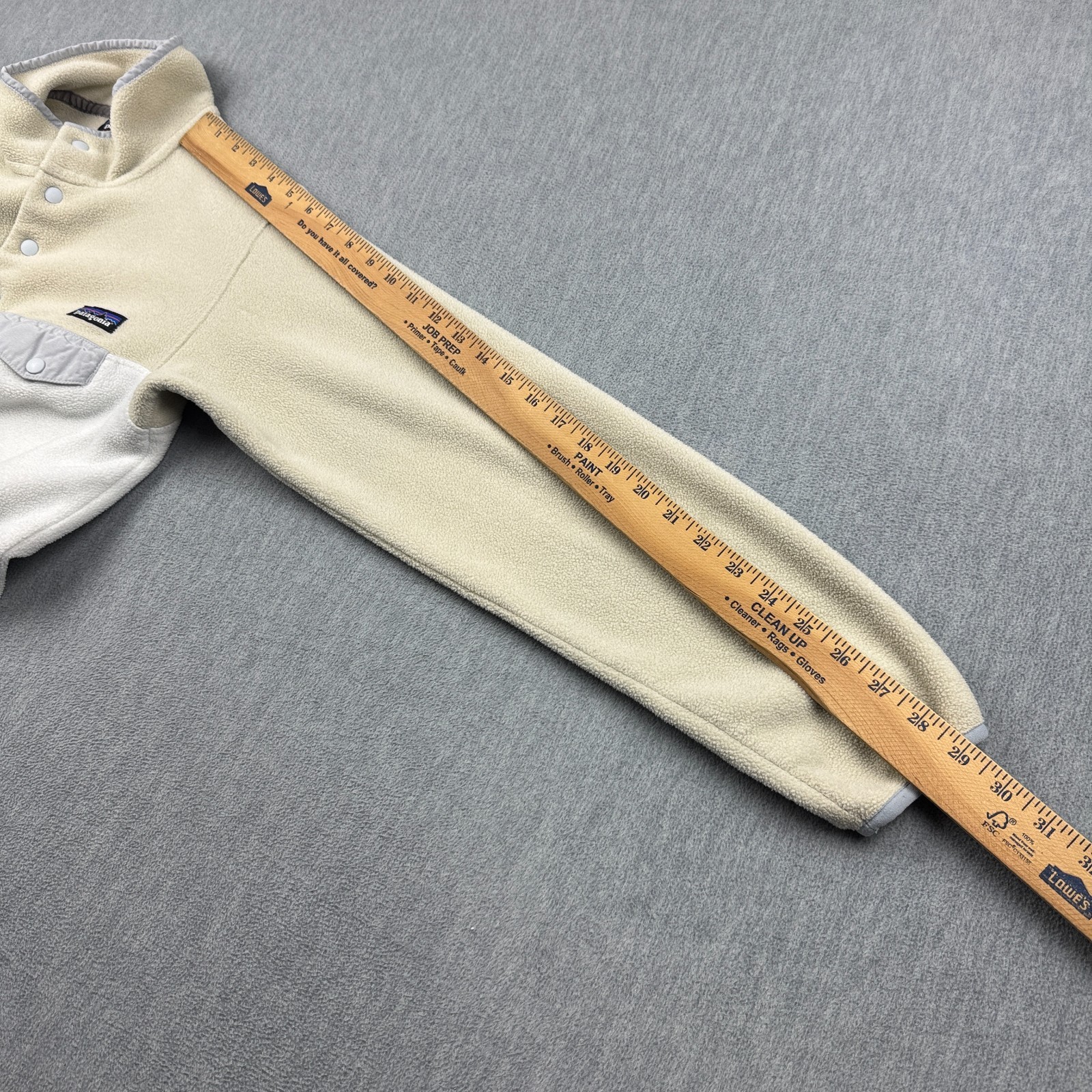 Patagonia Synchilla Jacket Womens Small White Yellow Lightweight Snap-T Pullover thumbnail 8