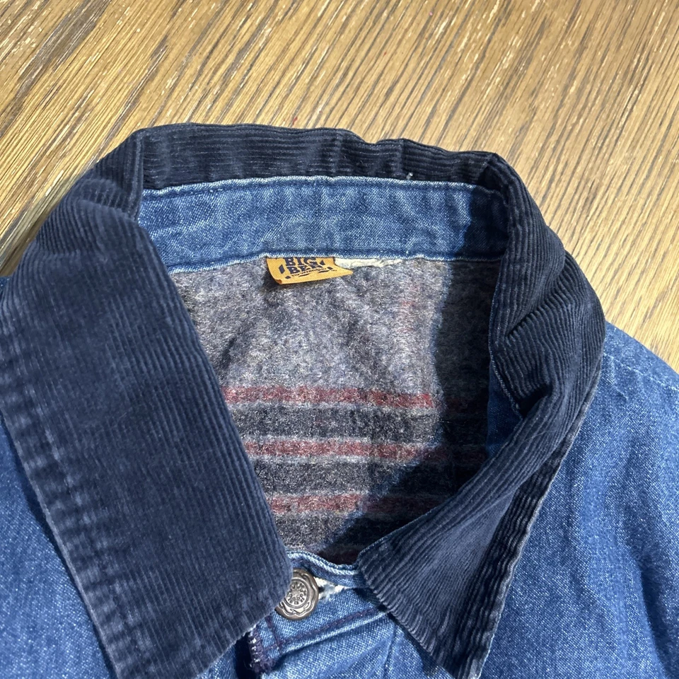 Abrigo Big Ben Denim Tareas Cuello Pana Manta Forrada Para Hombre De Colección Foto 4 de 4