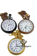 AMAL Antique Lot 3 Vintage Elgin Brass Pocket Watch Collectible Valentine Gift