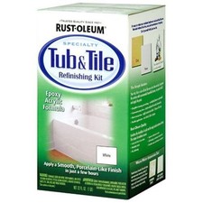 Rust-Oleum 384165 Tub and Tile Refinishing 2-Part Kit, 32 Oz, Gloss White
