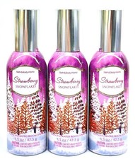 3 BATH BODY WORKS STRAWBERRY SNOWFLAKES CONCENTRATED ROOM SPRAY MIST FRESHENER