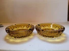 Vintage Anchor Hocking Ashtray Fairfield Starburst  6” Amber (1)