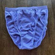Vintage Victoria's Secret 100 Cotton Brief Panty Purple Large 12/03 - NWOT