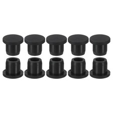 Silicone Rubber Hole Plug Soft Flexible Stopper for 10-11mm Hole Black 10Pcs