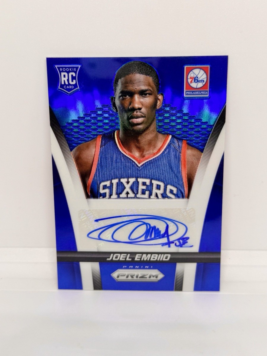JOEL EMBIID Rookie 2014 Panini Prizm Blue Auto /249 Philadelphia