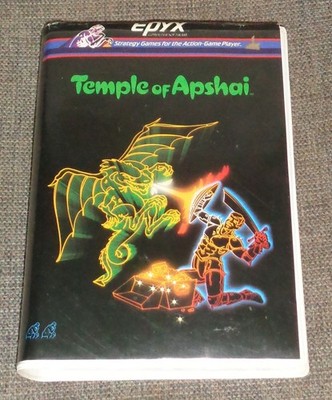 Temple of Apshai- Vintage Commodore 64 C64 Computer Game, Clamshell Case Package