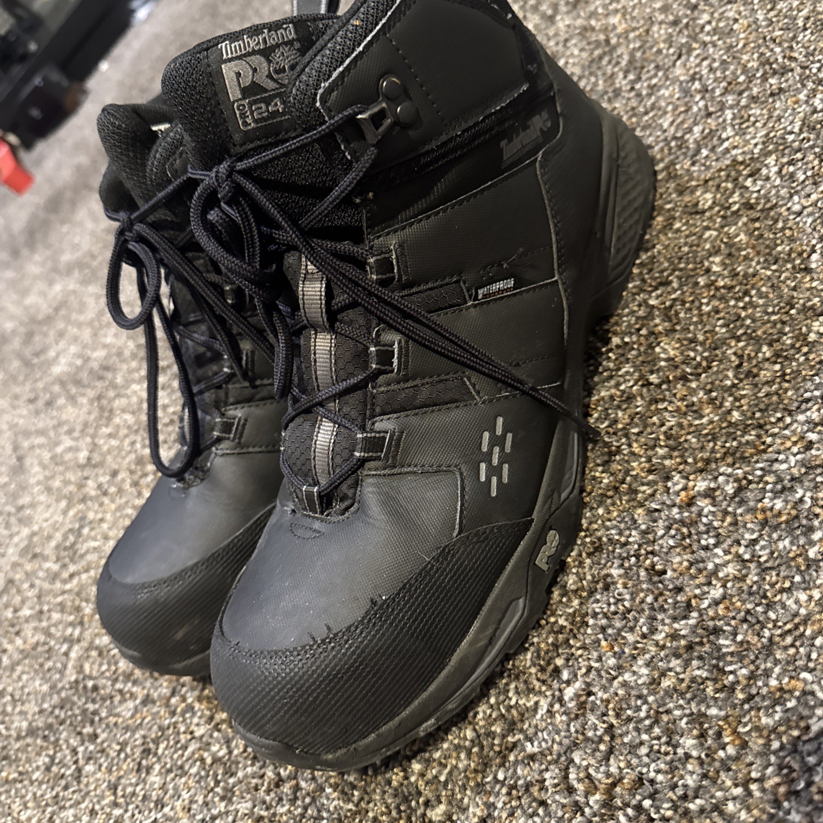 Timberland Pro Boots Mens Size 12 M Switchback Composite Toe Work Black Leather