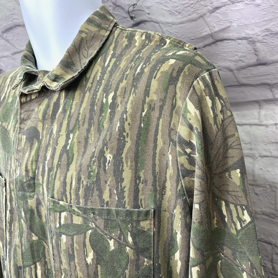 Vintage Cabela's Real Tree Camouflage Hunting Coveralls Medium Tall Made in USA - Image 4 of 4