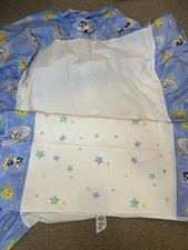 Vtg Looney Tunes Space Crib Skirt  Blanket Tweety Sylvester