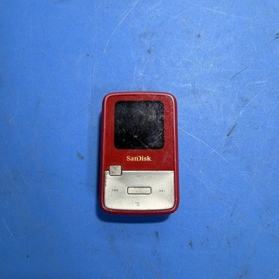 SanDisk Sansa MP3 Player Red   For Parts / Not Working