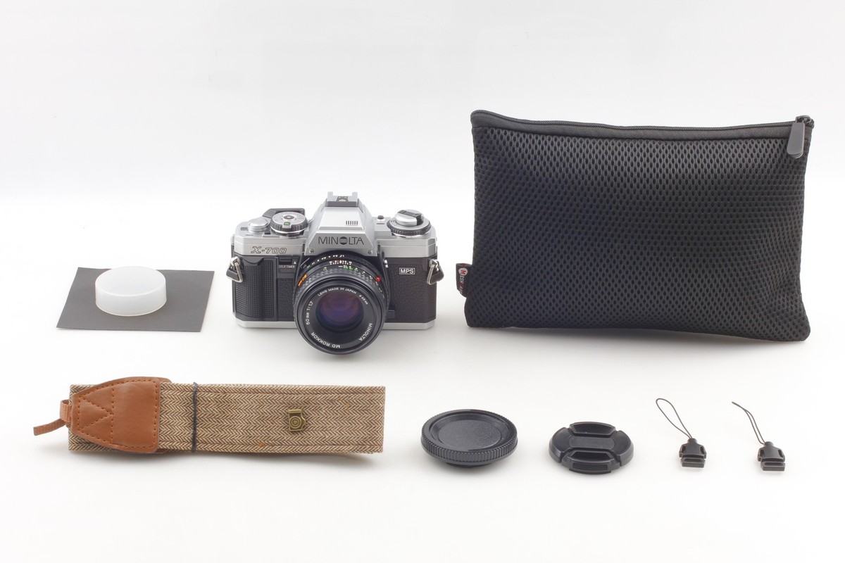 Rare Silver [ MINT ] MINOLTA X-700 35mm SLR Film Camera MD 50mm F1